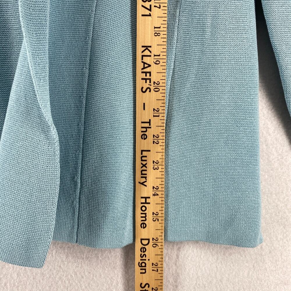 EILEEN FISHER Cardigan S Silk Organic Cotton Interlock Blazer Open Front Blue - Picture 12 of 15